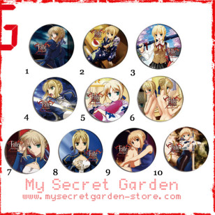 Fate/Stay Night Saber フェイト/ステイナイト Anime Pinback Button Badge Set 1a or 1b( or Hair Ties / 4.4 cm Badge / Magnet / Keychain Set )